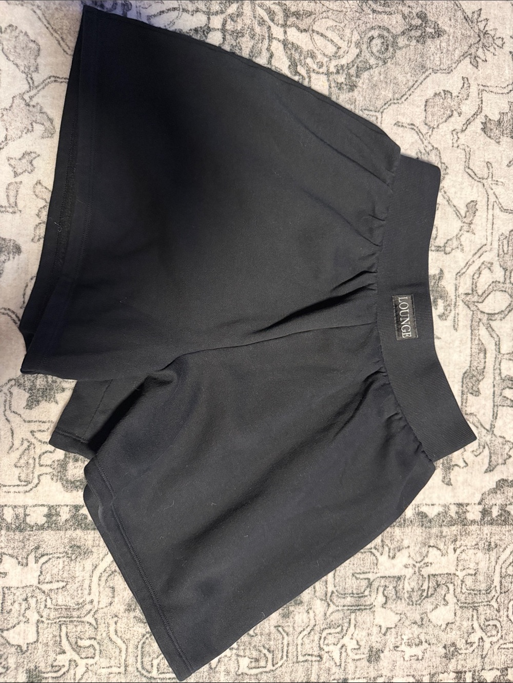 by [lounge] Women's Black High-Waist Athletic Shorts